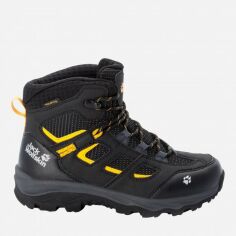 Акція на Дитячі зимові черевики для хлопчика Jack Wolfskin Vojo Texapore Mid K 4042181-6361 34 (2UK) Чорний/Жовтий від Rozetka