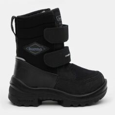 Акція на Дитячі зимові чоботи-дутики для хлопчика Kuoma Crosser wool 1360-20 23 14.8 см Чорні від Rozetka