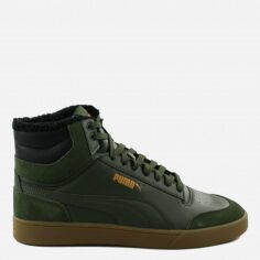 Акція на Чоловічі зимові черевики високі Puma Shuffle Mid Fur 38760902 44.5 (10) 29 см Forest Night Black-Orange Brick від Rozetka