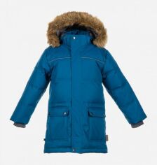 Акция на Дитяча зимова пухова куртка-парка для хлопчика Huppa Lucas 17770055-80066 122 см от Rozetka