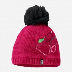 Акция на Дитяча зимова шапка-біні в'язана з помпоном для дівчинки Jack Wolfskin Paw Knit Cap Kids 1906591_2515 S 49-50 от Rozetka