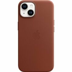 Акція на Чехол Apple для iPhone 14 Leather Case with MagSafe - Umber (MPP73ZE/A) від MOYO