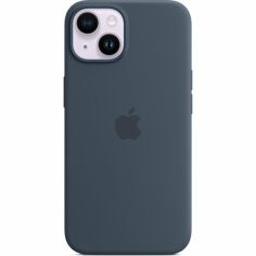 Акція на Чехол Apple для iPhone 14 Silicone Case with MagSafe - Storm Blue (MPRV3ZE/A) від MOYO
