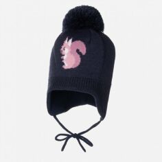 Акция на Дитяча зимова шапка на зав'язках з помпоном для дівчинки Lenne Afara 22374-950 50 см от Rozetka