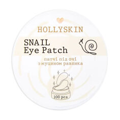 Акція на Патчі для шкіри навколо очей Hollyskin Snail Eye Patch з муцином равлика, 100 шт від Eva