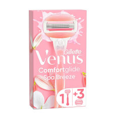 Акція на Бритва Gillette Venus Spa Breeze Comfortglide з 4 змінними картриджами, жіноча від Eva
