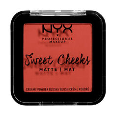 Акция на Матові рум'яна для обличчя NYX Professional Makeup Sweet Cheeks Matte Creamy Powder 10 Summer Breeze, 5 г от Eva