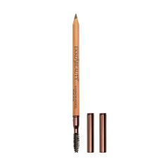 Акція на Стійкий восковий олівець для брів Ekkobeauty Eyebrow Pencil зі щіточкою Medium Brown, 1.5 г від Eva