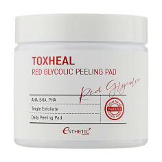 Акция на Очищувальні пілінг-диски для обличчя Esthetic House Toxheal Red Glycolic Peeling Pad, 100 шт от Eva