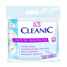Акція на Ватні палички в поліетиленовій упаковці Cleanic Face Care Cotton Buds, 100 шт від Eva