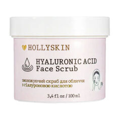 Акція на Скраб для обличчя Hollyskin Hyaluronic Acid Face Scrub з гіалуроновою кислотою, 100 мл від Eva