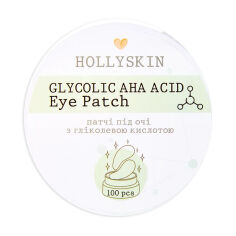 Акція на Патчі для шкіри навколо очей Hollyskin Glycolic AHA Acid Eye Patch з гліколевою кислотою, 100 шт від Eva