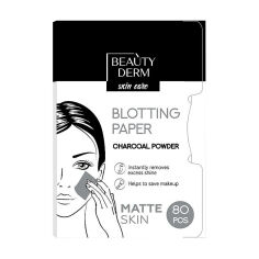 Акция на Матувальні серветки для обличчя BEAUTYDERM Skin Care Blotting Paper з вугільним порошком, 80 шт от Eva