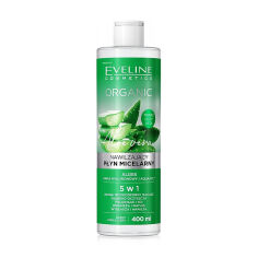 Акція на Очищувальна міцелярна вода Eveline Cosmetics Organic Aloe + Collagen, 500 мл від Eva