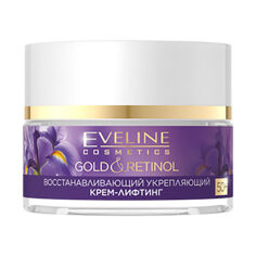 Акція на Відновлювальний зміцнювальний крем-ліфтинг для обличчя Eveline Cosmetics Gold & Retinol 60+, 50 мл від Eva