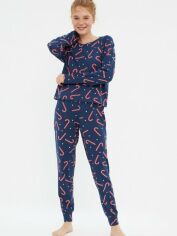 Акція на Піжама (лонгслів + штани) жіноча бавовняна Trendyol THMAW21PT0771 S Multi Color від Rozetka