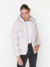 Акция на Куртка зимова коротка жіноча Trendyol TWOAW21MO0022 S Gray от Rozetka