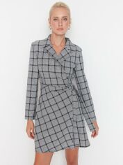 Акція на Сукня коротка осіння жіноча Trendyol TWOAW23EL00509 40 Gray від Rozetka