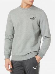 Акція на Світшот на флісі чоловічий Puma ESS Small Logo Crew 58668203 XL Medium Gray Heather від Rozetka