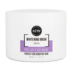 Акція на Альгінатна маска для обличчя Alesso Professionnel Whitening Mask Rice з рисом, освітлювальна, 200 г від Eva