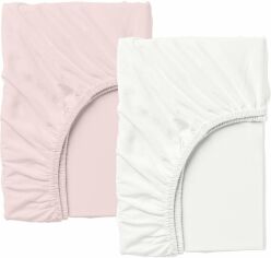 Акція на Набір Cosas Простирадло на резинці 90x200 2 шт Set_White_Pudra від Rozetka