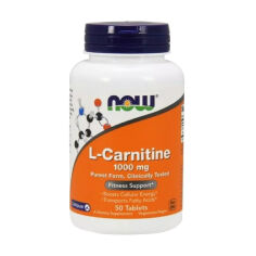 Акція на Дієтична добавка в таблетках NOW Foods L-Carnitine L-Карнітин 1000 мг, 50 шт від Eva