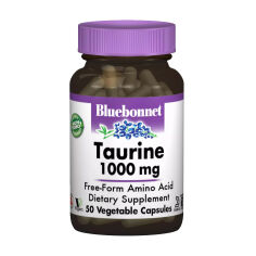 Акція на Дієтична добавка амінокислота в капсулах Bluebonnet Nutrition Таурін 1000 мг, 50 шт від Eva