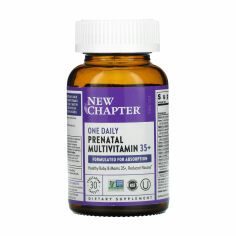 Акция на Дієтична добавка мультивітамінний комплекс в таблетках New Chapter One Daily Prenatal Multivitamin 35+ для вагітних, 30 шт от Eva