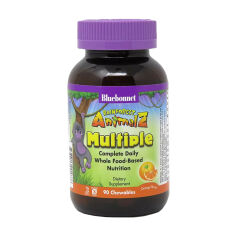 Акція на Мультивітаміни для дітей Bluebonnet Nutrition Rainforest Animalz Multiple зі смаком апельсина, 90 жувальних цукерок від Eva