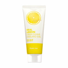 Акція на Пілінг-гель для обличчя FarmStay Real Lemon Deep Clear Peeling Gel з екстрактом лимону, 100 мл від Eva