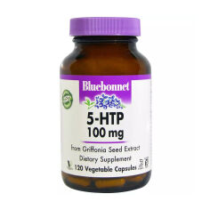 Акція на Дієтична добавка амінокислота в капсулах Bluebonnet Nutrition 5-HTP Гідроксітріптофан 100 мг, 120 шт від Eva
