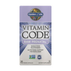 Акція на Дієтична добавка вітаміни в капсулах Garden of Life Vitamin Code RAW Prenatal для вагітних, 30 шт від Eva