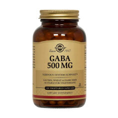 Акція на Харчова добавка в капсулах Solgar GABA Гамма-аміномасляна кислота, 500 мг, 100 шт від Eva