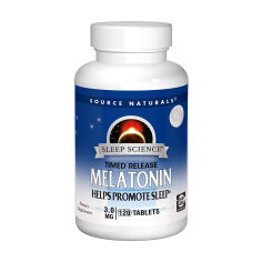 Акция на Дієтична добавка амінокислота в таблетках Source Naturals Sleep Science Мелатонін 3 мг Швидкої дії, 120 шт от Eva