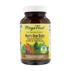 Акція на Дієтична добавка мультивітаміни та мінерали в таблетках MegaFood Men's One Daily для чоловіків, 60 шт від Eva