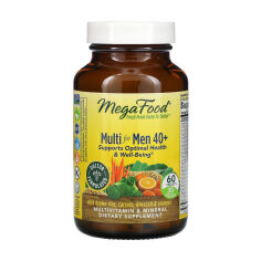 Акція на Дієтична добавка мультивітаміни та мінерали в таблетках MegaFood Multi for Men 40+ для чоловіків, 60 шт від Eva