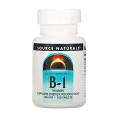 Акція на Вітамін B1 Тіамін Source Naturals Vitamin B1 Thiamin 100 мг, 100 таблеток від Eva