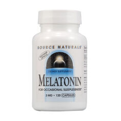 Акция на Дієтична добавка амінокислота в капсулах Source Naturals Sleep Science Мелатонін 3 мг, 120 шт от Eva