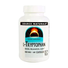Акція на Дієтична добавка амінокислота в капсулах Source Naturals L-Триптофан 500 мг, 60 шт від Eva