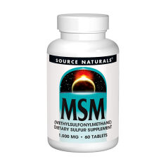 Акция на МСМ з вітаміном С Source Naturals MSM With Vitamin C 1000 мг, 60 таблеток от Eva