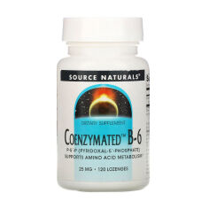 Акція на Коензим вітаміну B6 Source Naturals Coenzymated Vitamin B6, 25 мг, 120 льодяників від Eva