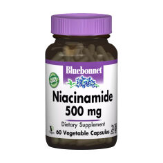 Акція на Дієтична добавка вітаміни в капсулах Bluebonnet Nutrition Niacinamide 500 мг, 60 шт від Eva