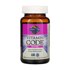 Акція на Дієтична добавка мультивітаміни в капсулах Garden of Life Vitamin Code Women, 120 шт від Eva