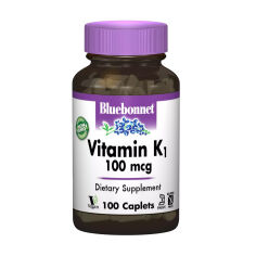 Акція на Вітамін K1 Bluebonnet Nutrition Vitamin К1, 100 мкг, 100 капсул від Eva