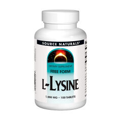 Акція на Дієтична добавка амінокислота в таблетках Source L-Лізин 1000 мг, 100 шт від Eva