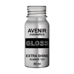 Акція на Каучуковий топ для гель-лаку Avenir Cosmetics Gloss Extra Shine Rubber Top, 50 мл від Eva