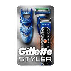 Акція на Набір для гоління чоловічий Gillette Fusion ProGlide Styler (змінна касета, 1 шт + насадки, 3 шт) від Eva