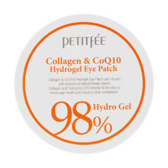 Акція на Гідрогелеві патчі для шкіри під очима Petitfee & Koelf Collagen & Co Q10 Hydrogel Eye Patch з колагеном і коензимом, 60 шт від Eva