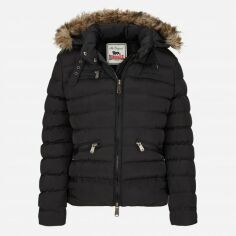 Акция на Куртка зимова коротка жіноча Lonsdale 114642-1000 S Black от Rozetka