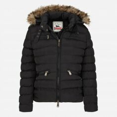 Акція на Куртка зимова коротка жіноча Lonsdale 114642-1000 XS Чорна від Rozetka